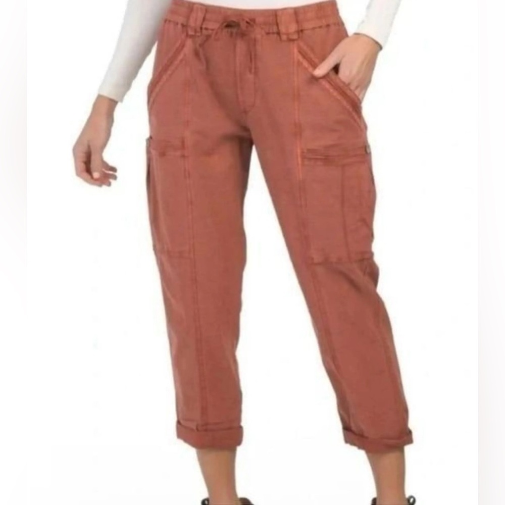 Anthropologie woman’s cargo jeans burnt rust Color